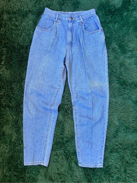 Lee Denim - Vintage 80s/90s Lee High Waisted Tapered Leg Pleated Mom Jeans 28Wx28.5L